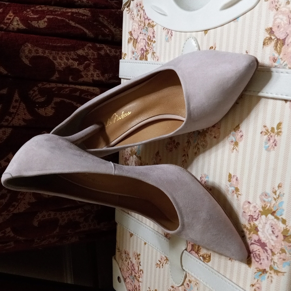 YULIA NADEEVA Pink Bridal Shoes Pumps Heels Soft Suede Sz 38 New - Picture 9 of 12